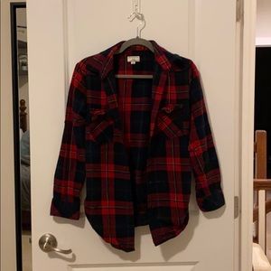 basic red and black plaid shirt